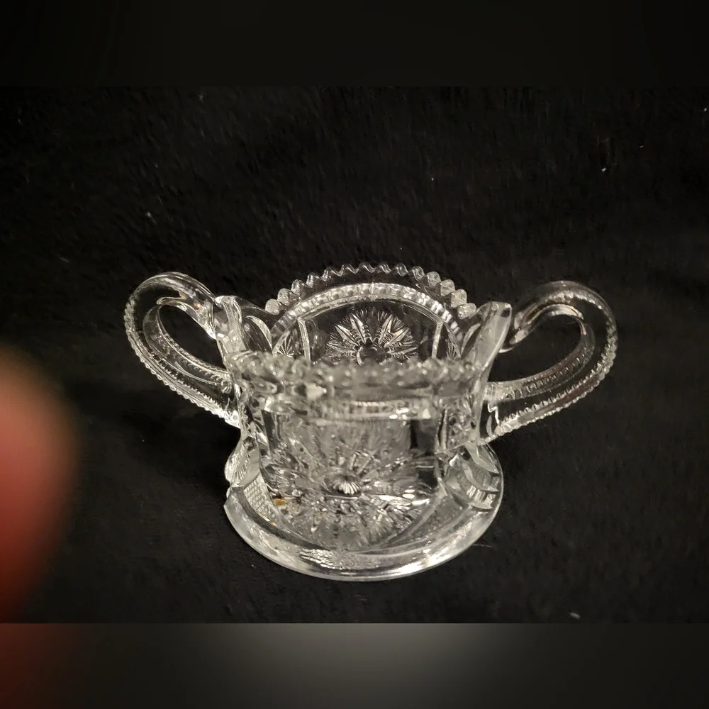 Vintage presscut sugar bowl